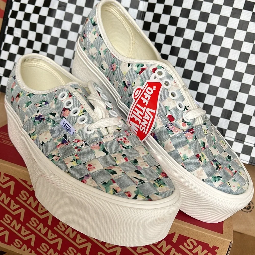 Vans Authentic Stacked Woven Floral/Multi Men’s sneakers-platforms - Picture 8 of 16